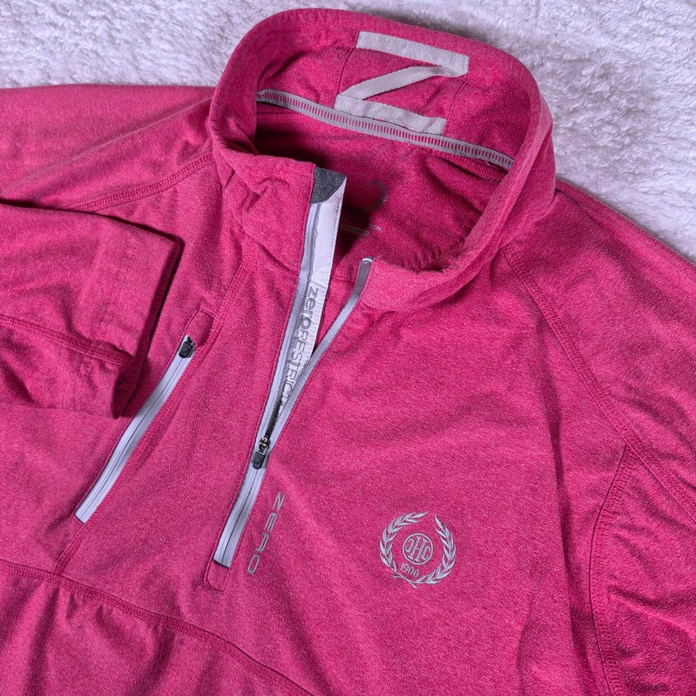 Zero Restriction Tour Series Women XL Pink Spandex 1/4 Zip L/S Pullover Jacket